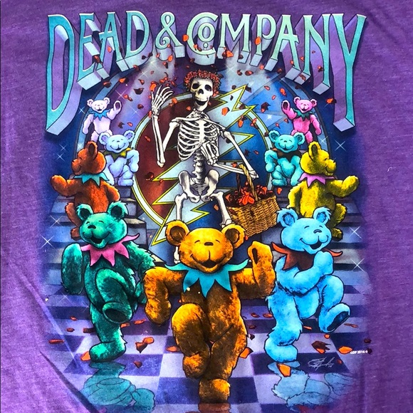 Grateful Dead Other - Dead & Company 2016 Tour T-shirt Purple Size XL